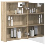 vidaXL Armoire Miroir de Salle de Bain Chêne Sonoma 43 x 16 x 62.5 cm