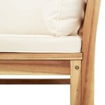 vidaXL Salon de jardin avec coussins 5 Pièces Bois d'acacia solide