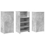 vidaXL Bureau de réception gris béton 155x50x103 5cm bois d'ingénierie