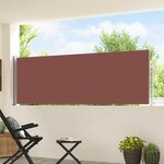 vidaXL Auvent latéral rétractable de patio 100x500 cm Marron