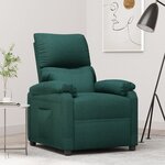 vidaXL Fauteuil inclinable Vert foncé Tissu
