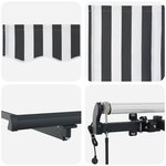 vidaXL Auvent rétractable automatique anthracite et blanc 300x250 cm