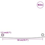 vidaXL Bâche bleu Ø 2 m 650 g/m²