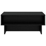 vidaXL Table basse Chêne noir 80 x 46 x 35 cm Bois d'ingénierie