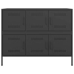 vidaXL Buffet noir 100 5x39x79 cm acier