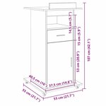vidaXL Podium chêne artisanal 55 x 55 x 107 cm Bois d'ingénierie