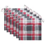 vidaXL Chaises de jardin avec coussins 6 Pièces Bois d'acacia massif