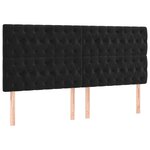 vidaXL Sommier à lattes de lit avec matelas Noir 180x200 cm Velours