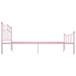 vidaXL Cadre de lit sans matelas rose métal 160x200 cm