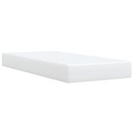 vidaXL Sommier à lattes de lit avec matelas Blanc 90x190 cm Similicuir