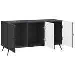 vidaXL Meuble TV Noir 99 x 34 5 x 50 cm Bois d'ingénierie