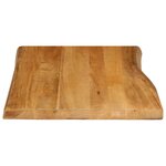 vidaXL Dessus de table 80x60x2 5 cm bord vivant bois massif manguier