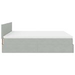 VidaXL Cadre de lit ottoman et matelas gris clair 180x200cm velours