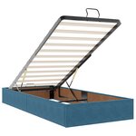vidaXL Cadre de lit ottoman avec matelas bleu foncé 200x200 cm velours