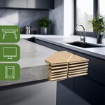 Pack and Move - Lot de 48 protections d'angles amovibles - 2 5 → 12 x 12 cm - Pour cadre TV tableau