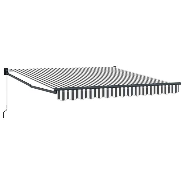 vidaXL Auvent rétractable anthracite/blanc 3x2 5 m tissu et aluminium