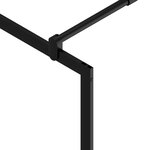 vidaXL Paroi de douche avec étagère Noir 100x195cm Verre ESG&Aluminium