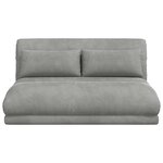 vidaXL Fauteuil de sol ajustable Gris clair Velours