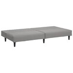 vidaXL Canapé-lit à 2 places gris clair velours