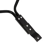 vidaXL Rouleau de jardin et de pelouse à tirer avec pinces aérateur noir 63 L en fer