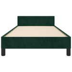 vidaXL Cadre de lit sans matelas vert foncé 90x200 cm velours