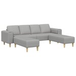 vidaXL Canapé de salon 3 Pièces Gris nuage 250 x 188 x 76 cm Polyester