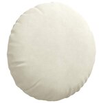 vidaXL Coussins de siège 2 pc Velours Crème Ø50 x 19 cm