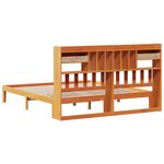 vidaXL Lit bibliothèque sans matelas cire marron 180x200 cm pin massif