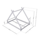Lit Tipi enfant bois massif naturel vernis 140 x 200 cm