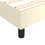 vidaXL Lit à sommier tapissier avec matelas Crème 90x190 cm Similicuir