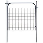 vidaXL Portail de clôture de jardin 100 x 100 cm Anthracite
