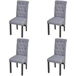 vidaXL Chaises à manger lot de 4 gris clair tissu