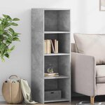 vidaXL Buffet gris béton 40x41x124 cm bois d'ingénierie