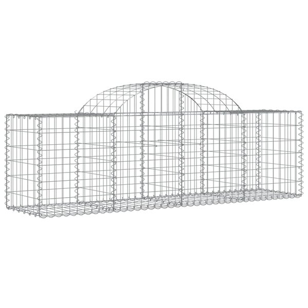vidaXL Panier de gabions arqué 200x50x60/80 cm Fer galvanisé