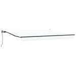vidaXL Auvent Rétractable Blanc 400 × 300 cm Tissu et Aluminium