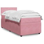 vidaXL Sommier à lattes de lit et matelas Rose 80x200 cm Velours
