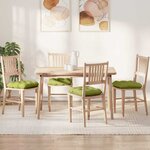 vidaXL Coussins de siège 4 Pièces Vert clair 40 x 40 x 12 cm tissu