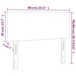 vidaXL Tête de lit Taupe 90x5x78/88 cm Tissu