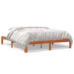vidaXL Cadre de lit sans matelas cire marron 180x200cm bois pin massif