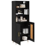 vidaXL Haut Armoire Chêne noir 69 5 x 34 x 180 cm Bois d'ingénierie