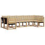 vidaXL Ensemble de canapés d'extérieur 7 pc Blanc et Beige