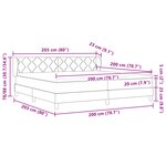 Lit Box Spring vidaXL avec Matelas Vert Foncé 200x200 cm Velours