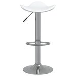 vidaXL Tabouret de bar Blanc Acier chromé et cuir artificiel