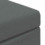 vidaXL Tabouret Gris foncé 101 x 41 x 40 cm Tissu et bois stratifié