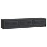 vidaXL Meuble TV 147 x 34 5 x 27 cm Noir Bois d'ingénierie