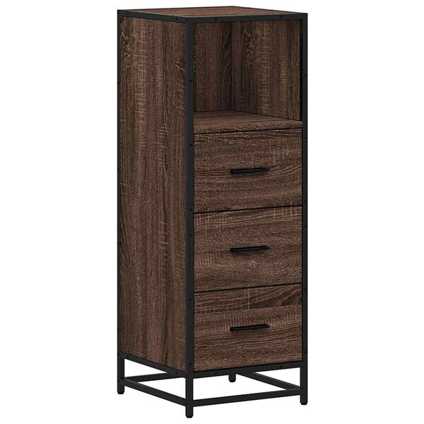 vidaXL Armoire de bain chêne marron 35x37 5x100 cm bois d'ingénierie