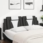 vidaXL Coussin de tête de lit Viana noir et blanc 160 cm similicuir