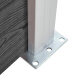 vidaXL Ensemble de panneau de clôture WPC 699x146 cm Noir