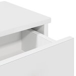 vidaXL Étagère murale avec tiroirs blanc 60x28x15 cm bois d'ingénierie