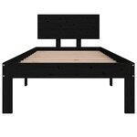 vidaXL Cadre de lit sans matelas noir 75x190 cm